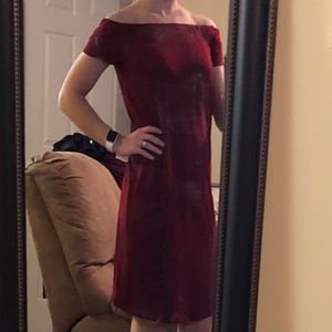 BRAND NEW! Red dress with flattering neckline
